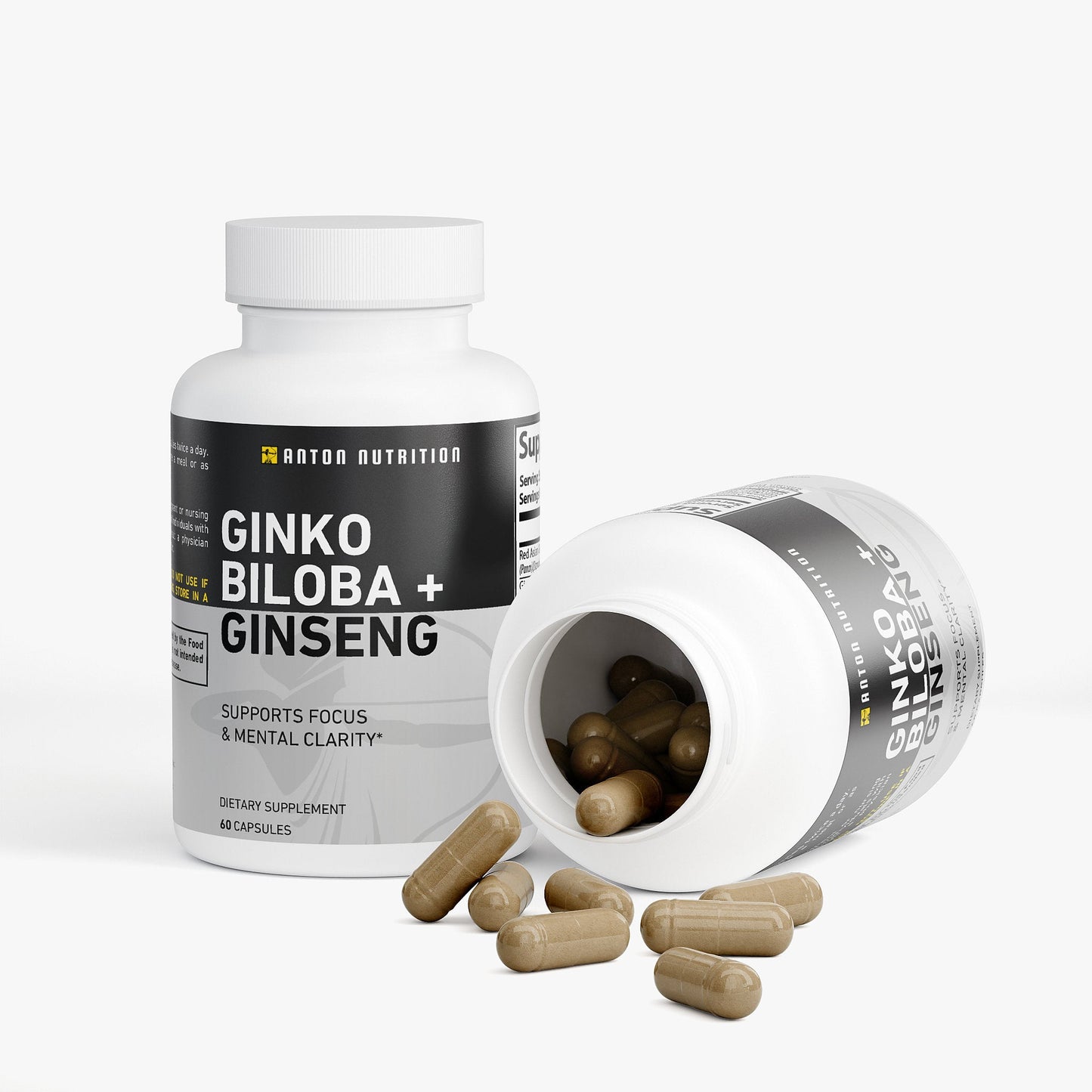 Ginkgo Biloba & Ginseng – Focus & Mental Clarity Supplement - Anton Nutrition