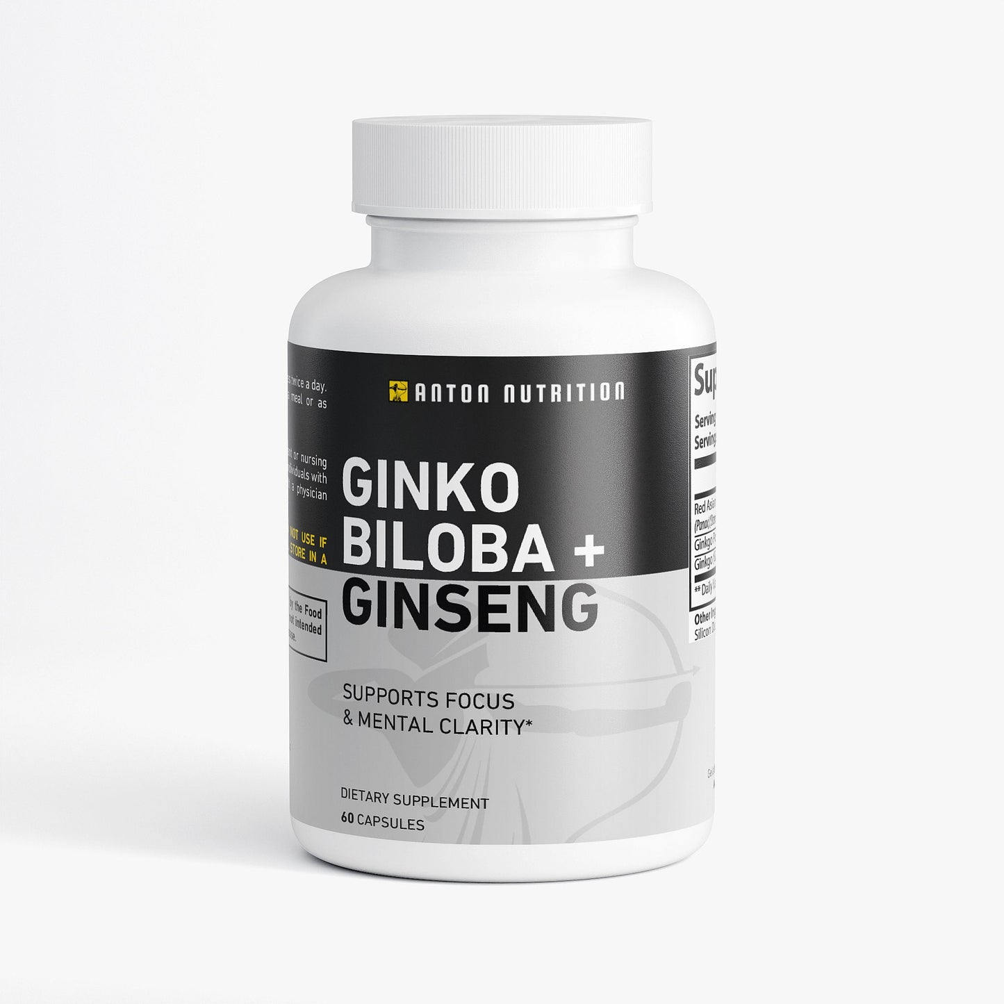 Ginkgo Biloba & Ginseng – Focus & Mental Clarity Supplement - Anton Nutrition
