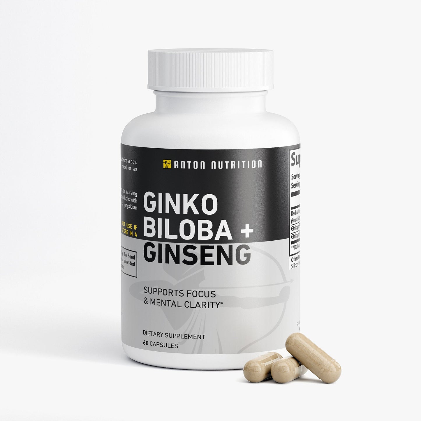 Ginkgo Biloba & Ginseng – Focus & Mental Clarity Supplement - Anton Nutrition