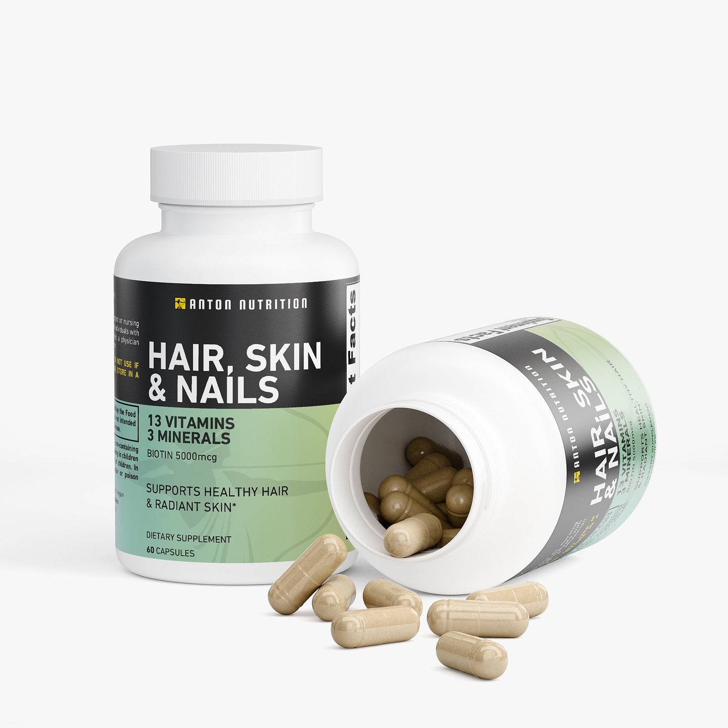 Hair, Skin & Nails Supplement – Biotin for Growth & Strength - Anton Nutrition