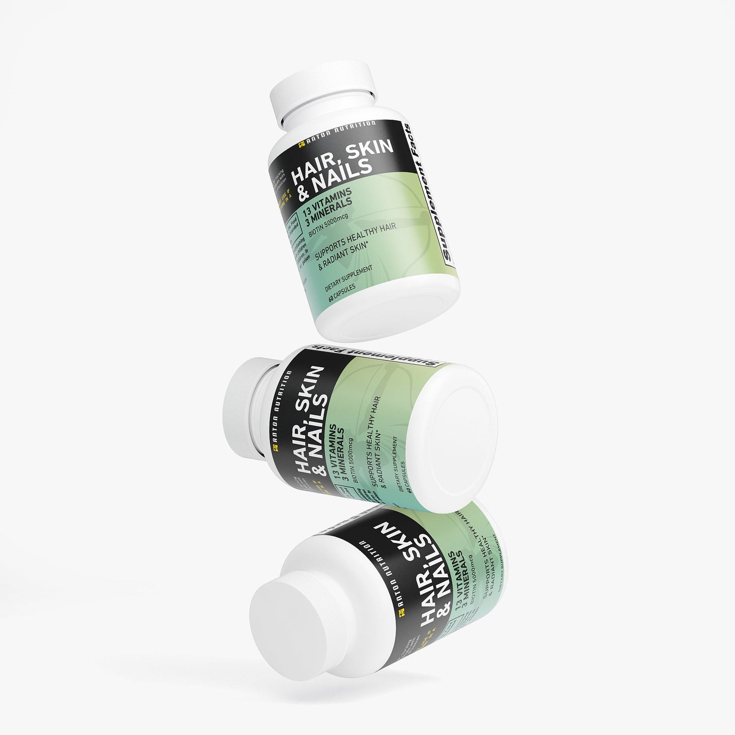 Hair, Skin & Nails Supplement – Biotin for Growth & Strength - Anton Nutrition