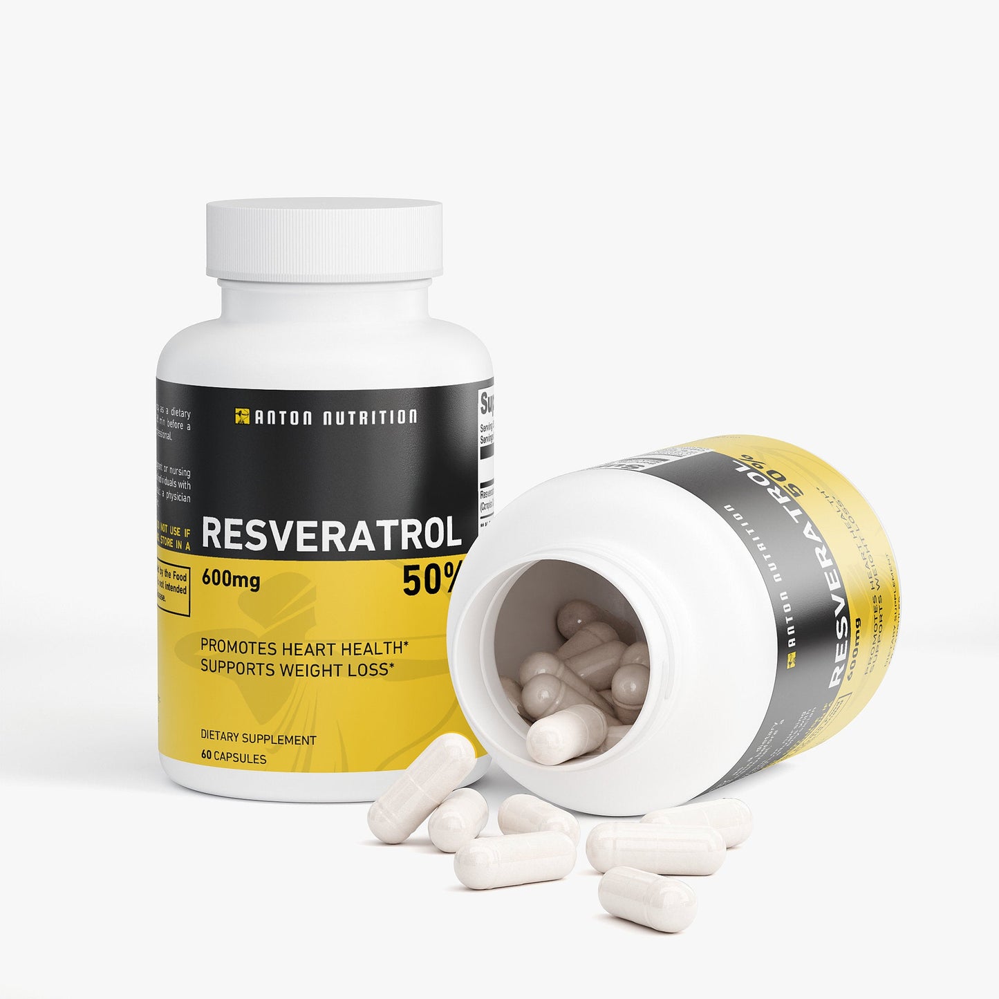 Resveratrol 600mg – Heart Health, Weight Loss & Antioxidant Support - Anton Nutrition