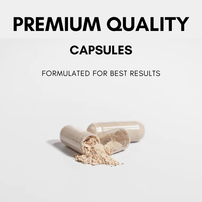 An open capsule with powder spilling out, formulated for best results.