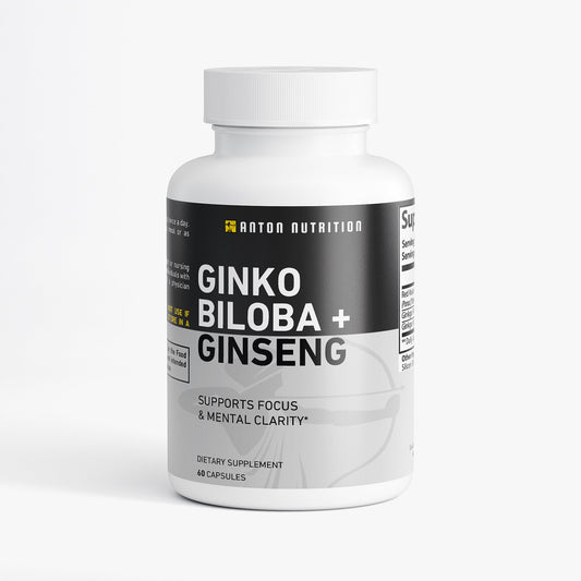Ginkgo Biloba & Ginseng – Focus & Mental Clarity Supplement - Anton Nutrition