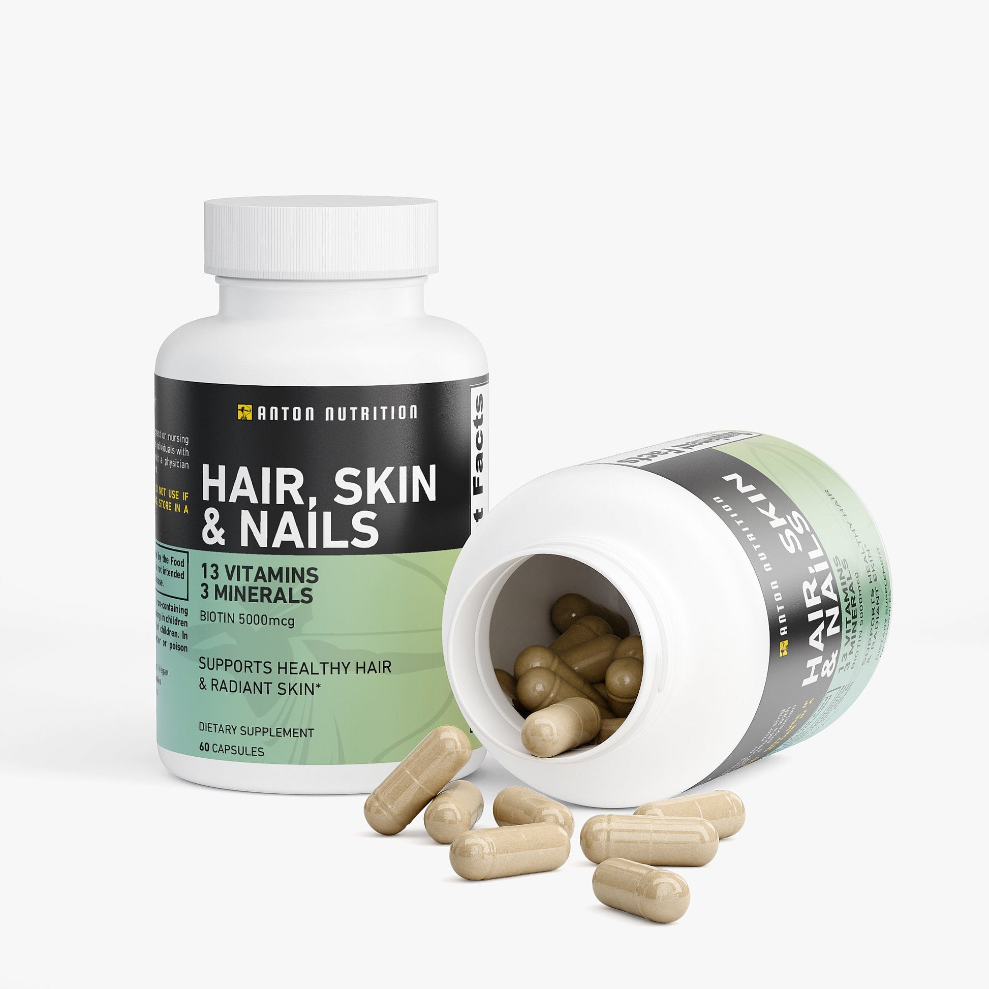 Hair, Skin & Nails Supplement – Biotin for Growth & Strength - Anton Nutrition